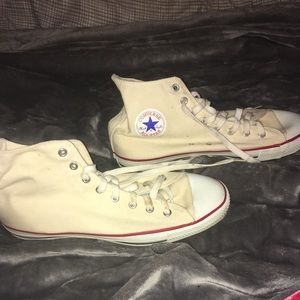 Cream colored converse